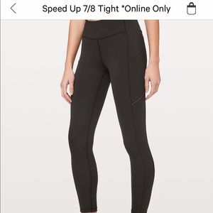 Lululemon NEW Never Worn 7/8 Speed Up Tights